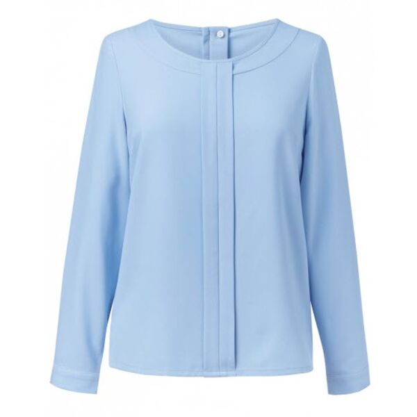 Roma crepe de chine Blouse (SKY BLUE) Thumbnail